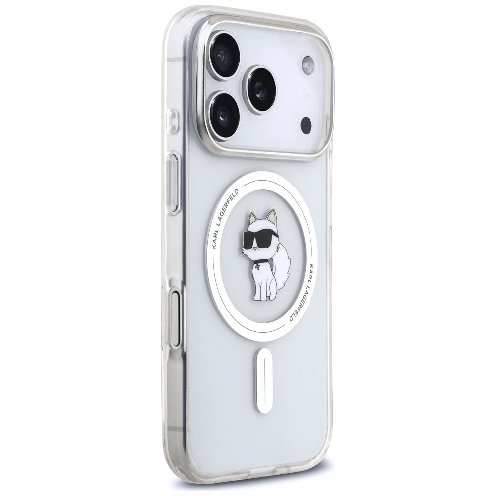Custodia MagSafe per Apple iPhone 17 Pro Max, Karl Lagerfeld, IML Choupette, Trasparente