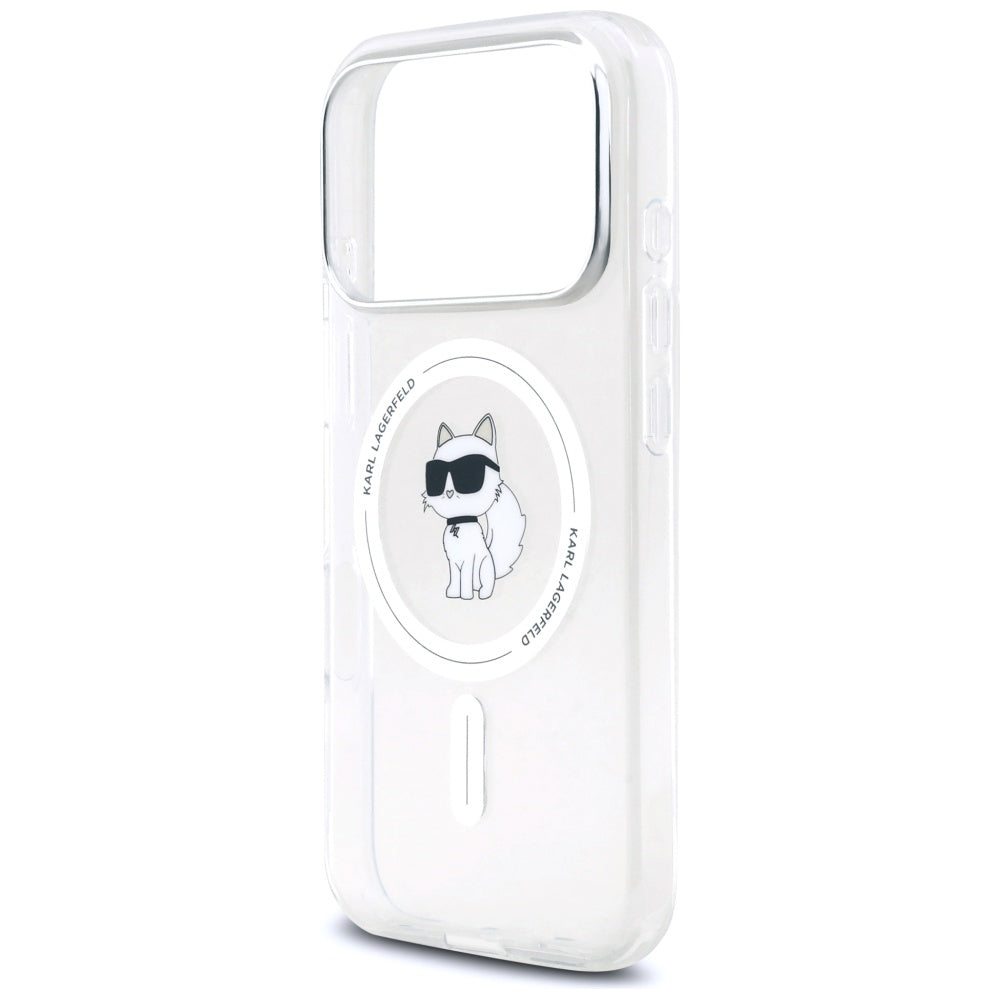 Custodia MagSafe per Apple iPhone 17 Pro Max, Karl Lagerfeld, IML Choupette, Trasparente