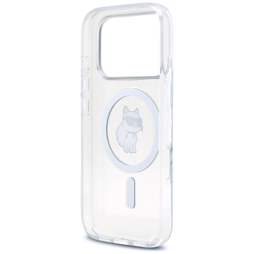 Custodia MagSafe per Apple iPhone 17 Pro Max, Karl Lagerfeld, IML Choupette, Trasparente