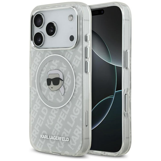 Custodia MagSafe per Apple iPhone 17 Pro Max, Karl Lagerfeld, IML Karl`s Head, Grigio