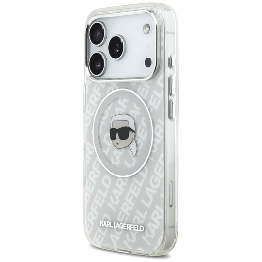 Custodia MagSafe per Apple iPhone 17 Pro Max, Karl Lagerfeld, IML Karl`s Head, Grigio
