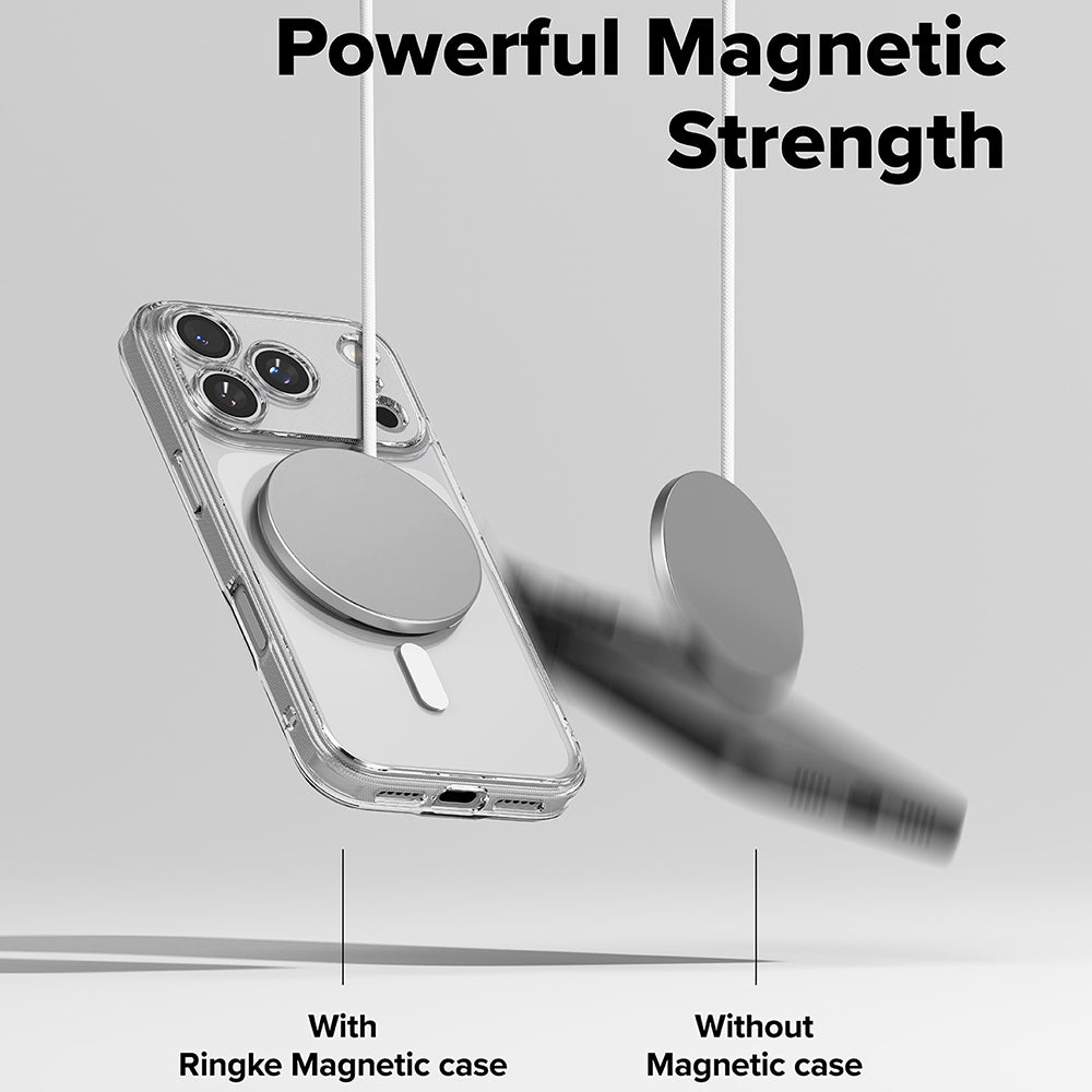 Custodia MagSafe per Apple iPhone 17 Pro Max, Ringke, Fusion, Trasparente