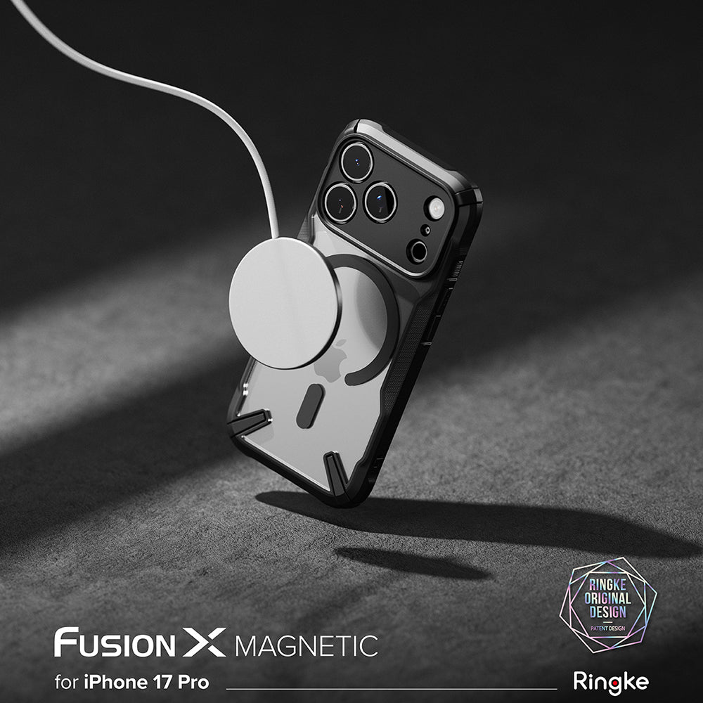 Custodia MagSafe per Apple iPhone 17 Pro Max, Ringke, Fusion X, Nera