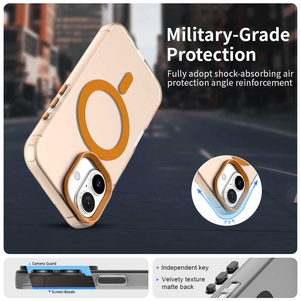 Custodia MagSafe per Apple iPhone 17 Pro Max, Techsuit, CandyCase, Arancione