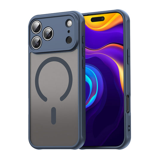 Custodia MagSafe per Apple iPhone 17 Pro Max, Techsuit, HaloFrost II, Blu Navy