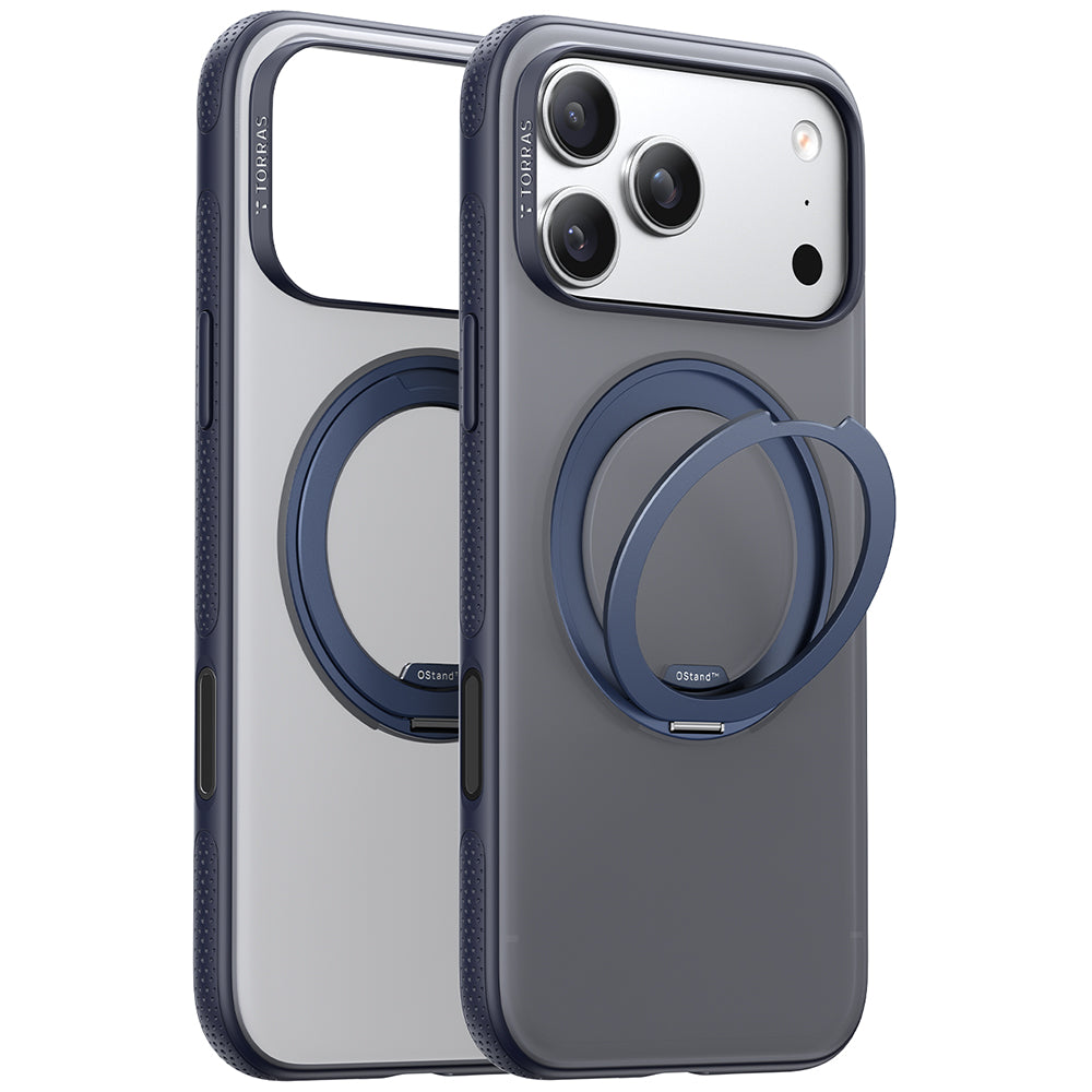 Custodia MagSafe per Apple iPhone 17 Pro Max, Torras, Ostand R Fitness, Blu navy