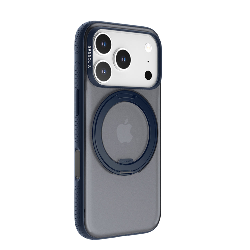 Custodia MagSafe per Apple iPhone 17 Pro Max, Torras, Ostand R Fitness, Blu navy