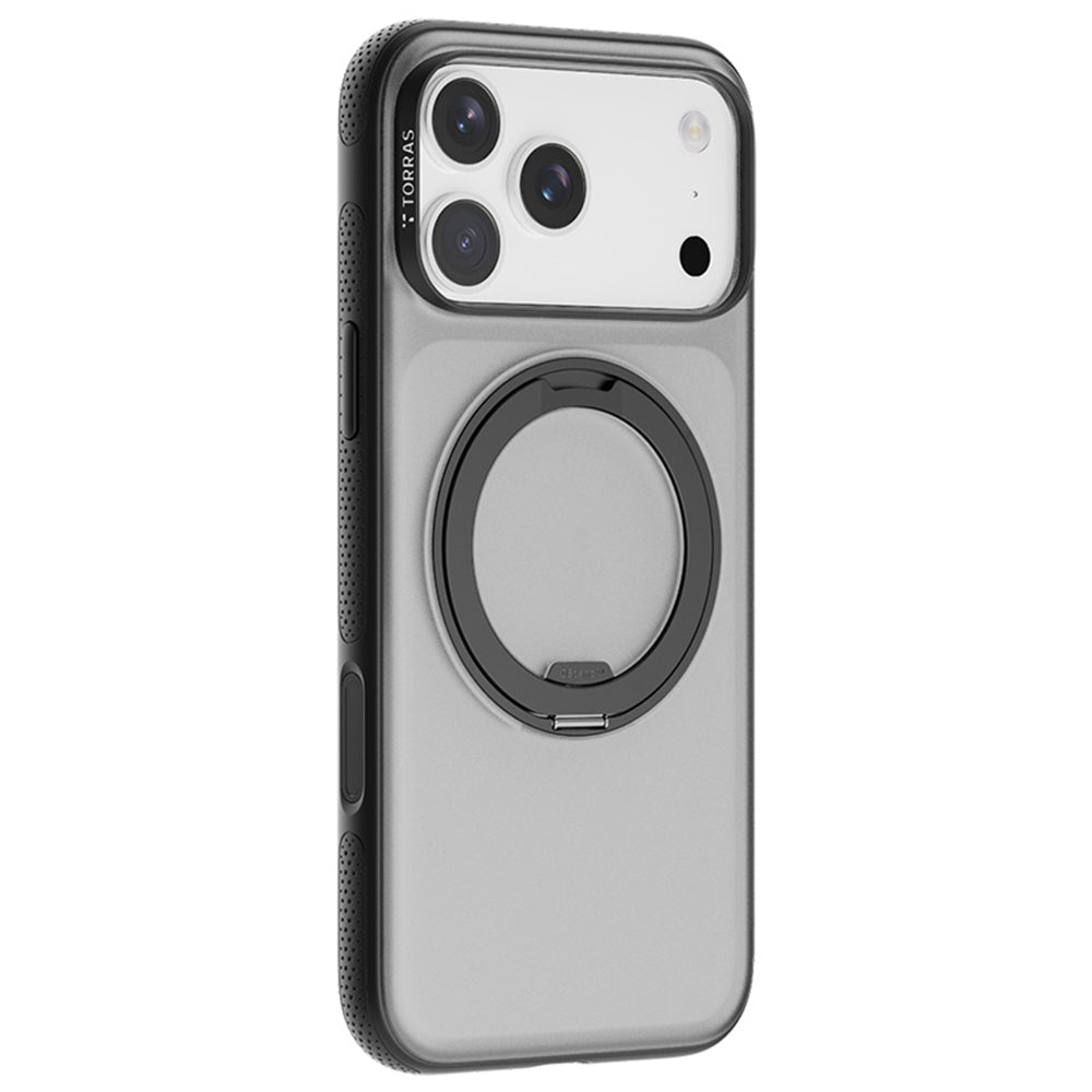 Custodia MagSafe per Apple iPhone 17 Pro Max, Torras, Ostand R Fitness, Nera