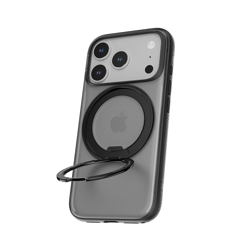 Custodia MagSafe per Apple iPhone 17 Pro Max, Torras, Ostand R Fitness, Trasparente