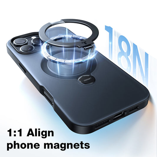 Custodia MagSafe per Apple iPhone 17 Pro Max, Torras, Ostand Spin, Blu