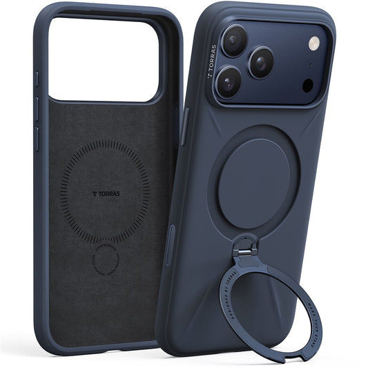 Custodia MagSafe per Apple iPhone 17 Pro Max, Torras, QPRO Silicone, Blu