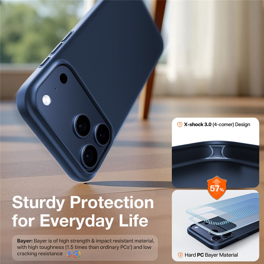 Custodia MagSafe per Apple iPhone 17 Pro Max, Torras, SlimFit, Blu navy