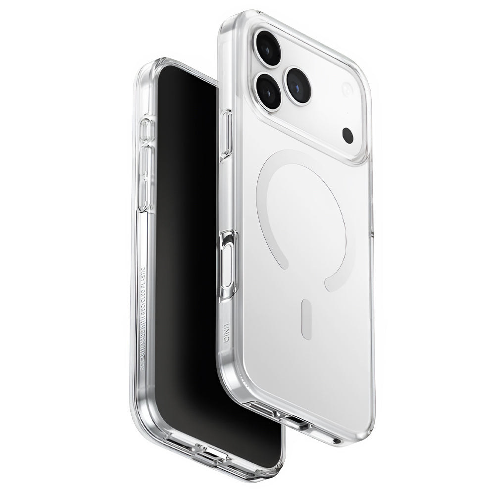 Custodia MagSafe per Apple iPhone 17 Pro Max, UNIQ, Clario MagClick, Trasparente