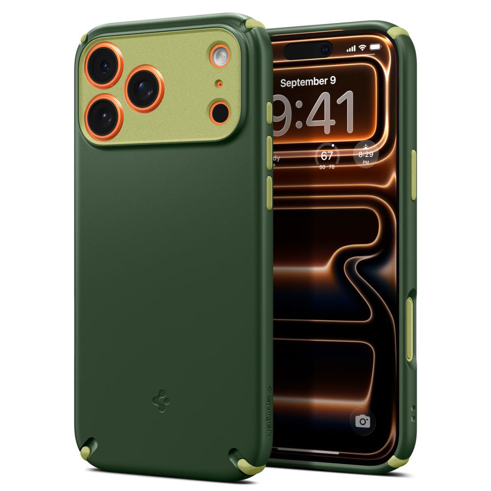 Custodia MagSafe per Apple iPhone 17 Pro, Spigen, Caseology Nano Pop Hybrid, Verde ACS11150
