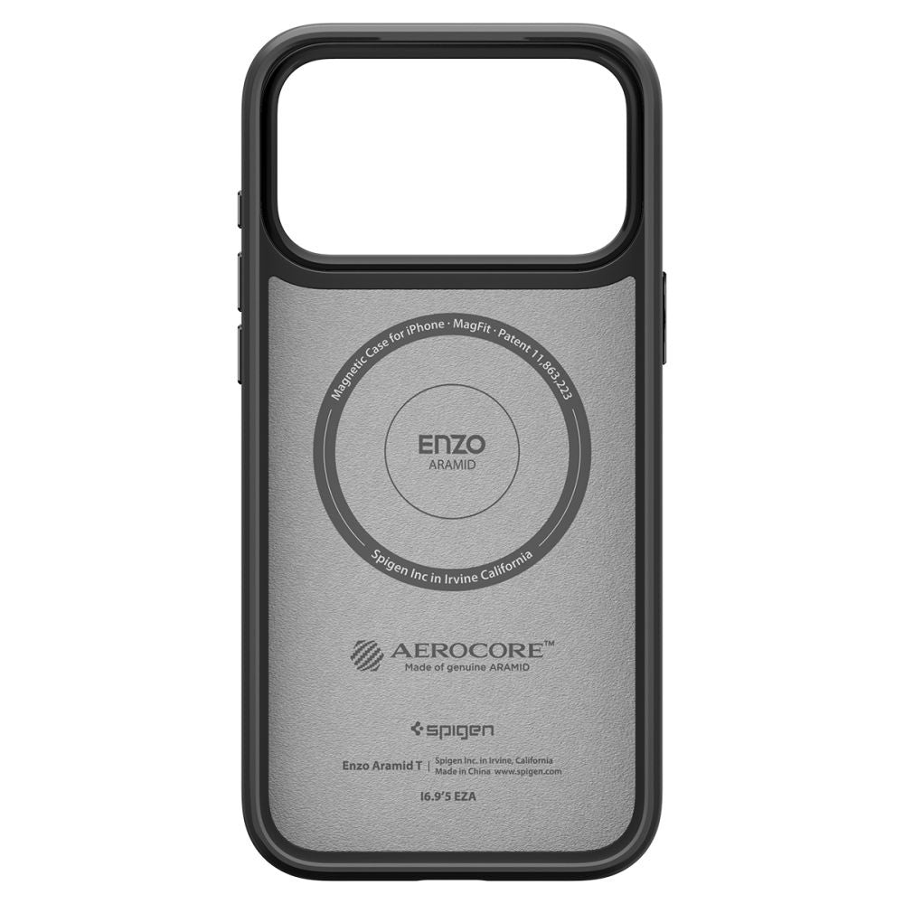 Custodia MagSafe per Apple iPhone 17 Pro, Spigen, Enzo Aramid T, Nera ACS09959