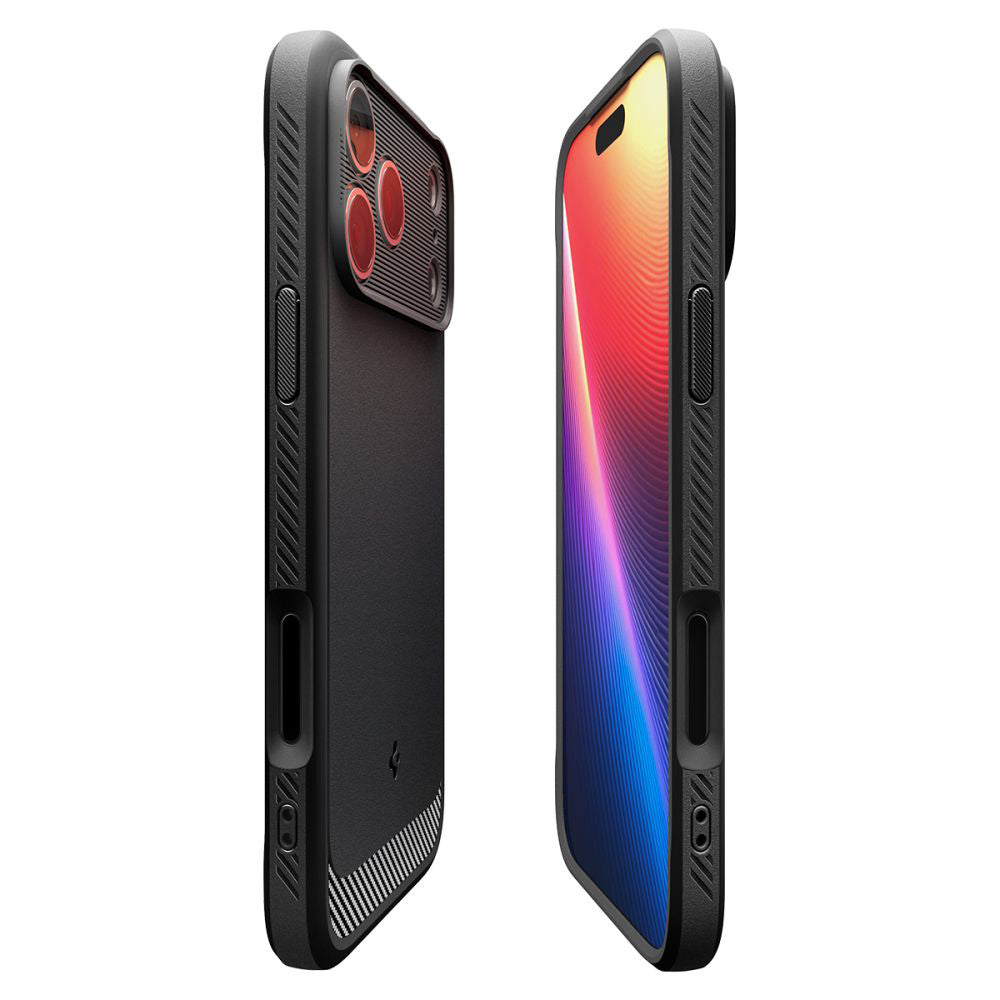 Custodia MagSafe per Apple iPhone 17 Pro, Spigen, Rugged Armor, Nero Opaco ACS10329