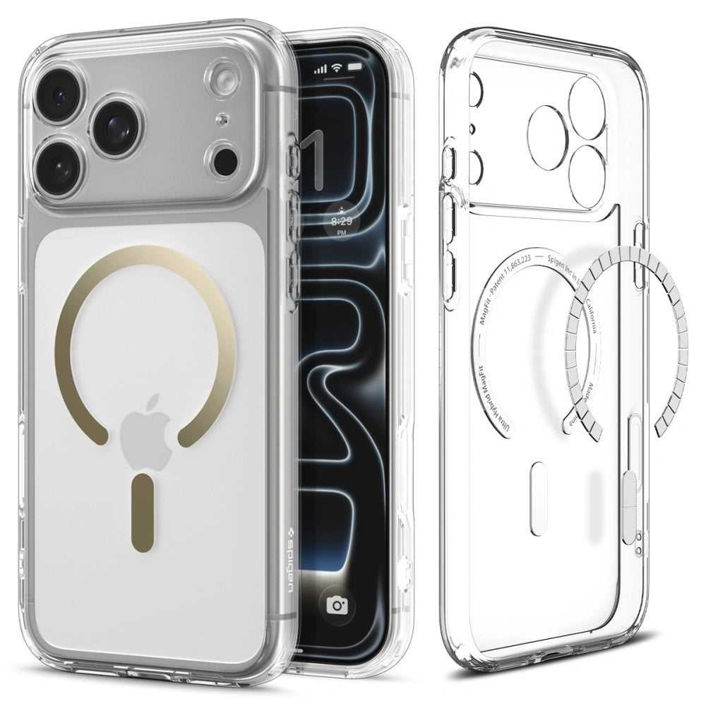 Custodia MagSafe per Apple iPhone 17 Pro, Spigen, Ultra Hybrid, Dorata ACS10348