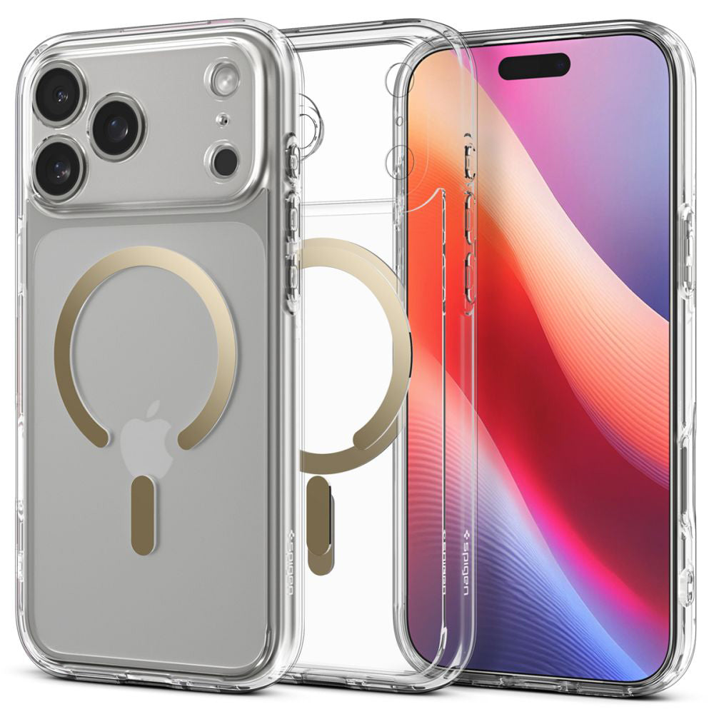 Custodia MagSafe per Apple iPhone 17 Pro, Spigen, Ultra Hybrid, Dorata ACS10348