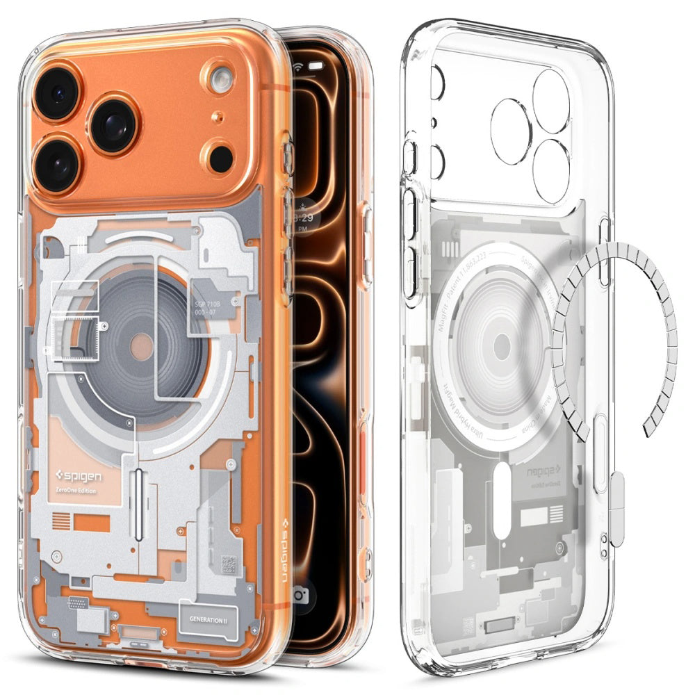 MagSafe Case for Apple iPhone 17 Pro, Spigen, Ultra Hybrid Zero One, White ACS10351