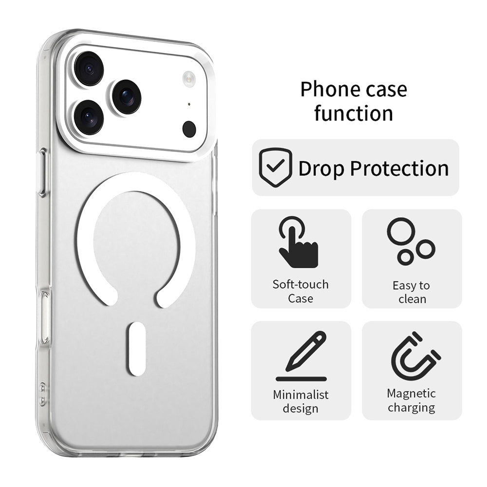 Custodia MagSafe per Apple iPhone 17 Pro, Techsuit, CandyCase, Bianca