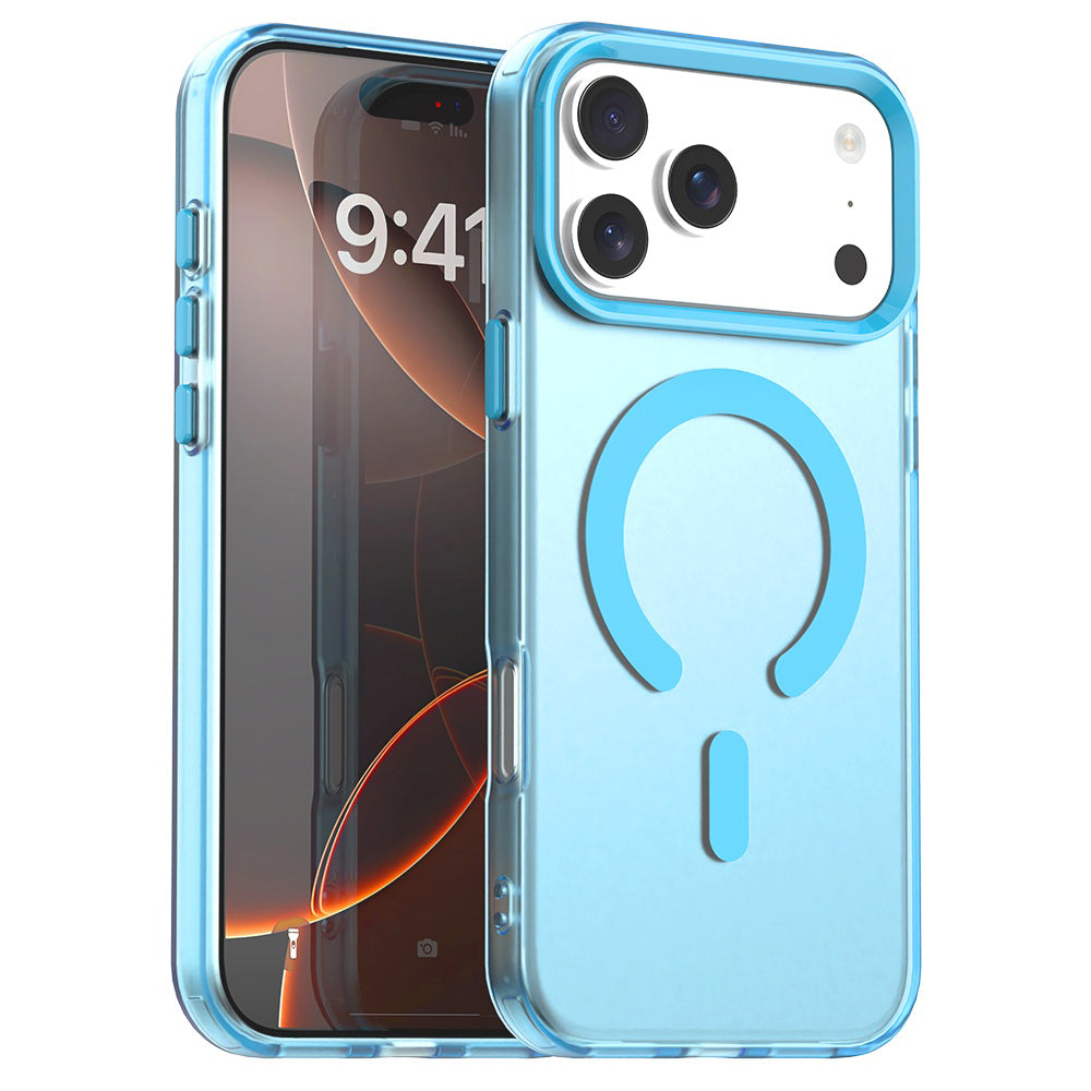 Custodia MagSafe per Apple iPhone 17 Pro, Techsuit, CandyCase, Blu