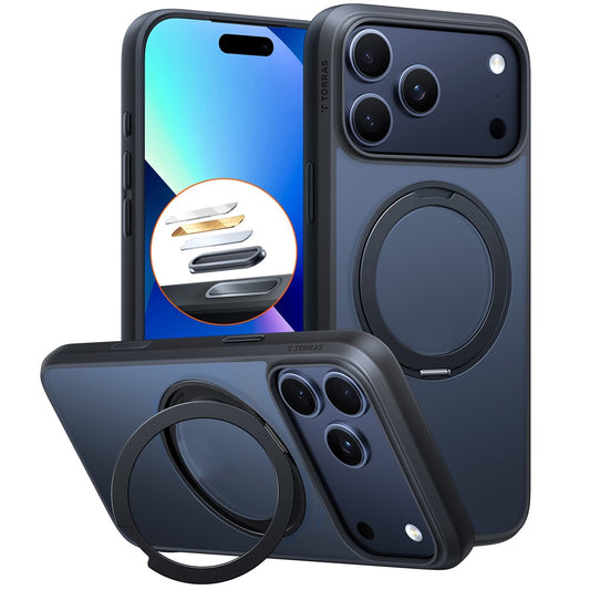 Custodia MagSafe per Apple iPhone 17 Pro, Torras, Ostand Pro, Nera