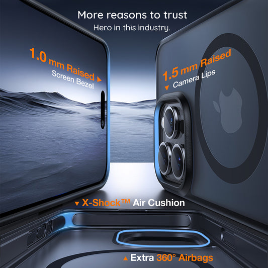 Custodia MagSafe per Apple iPhone 17 Pro, Torras, Pstand, Trasparente