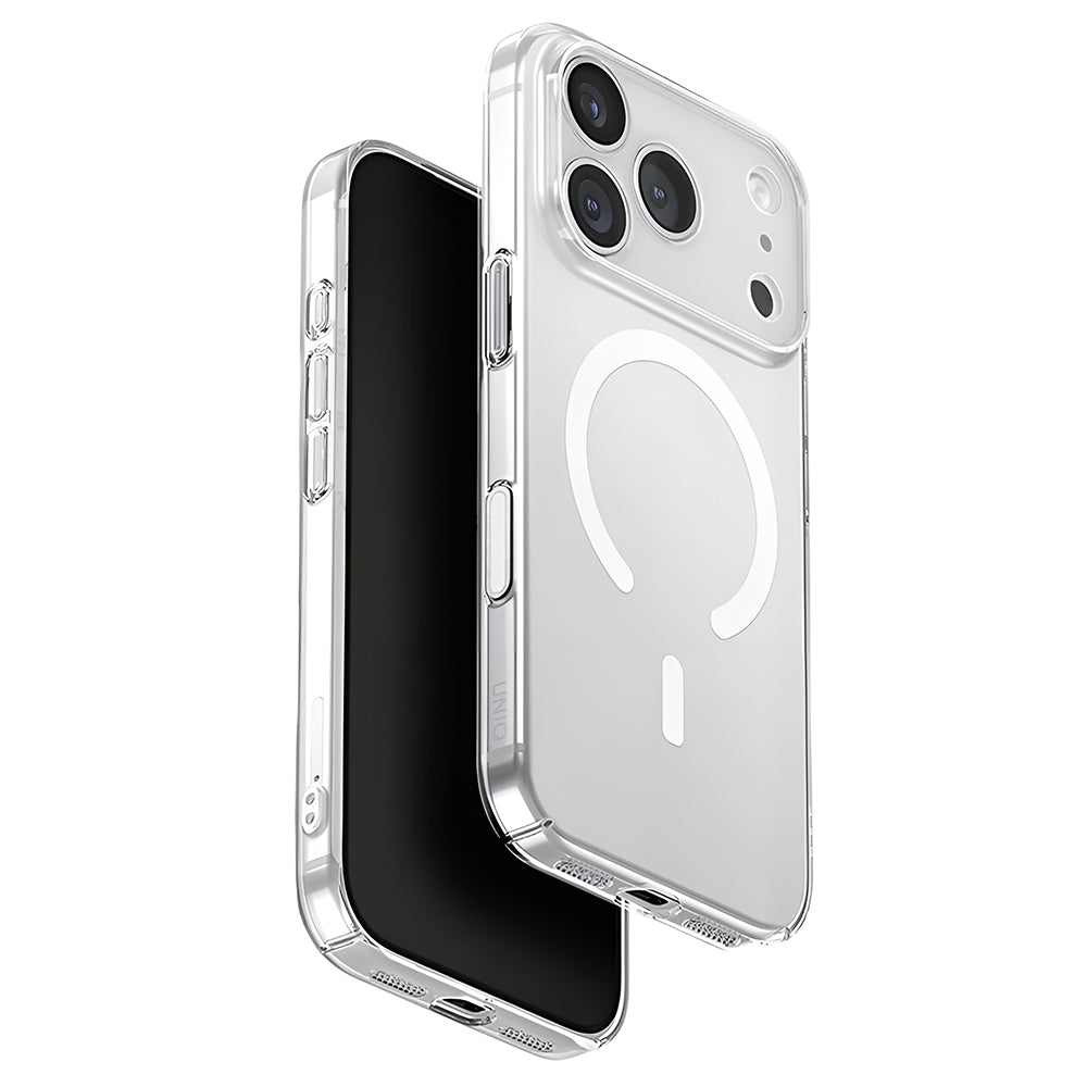 Custodia MagSafe per Apple iPhone 17 Pro, UNIQ, AirSuit MagClick, Trasparente