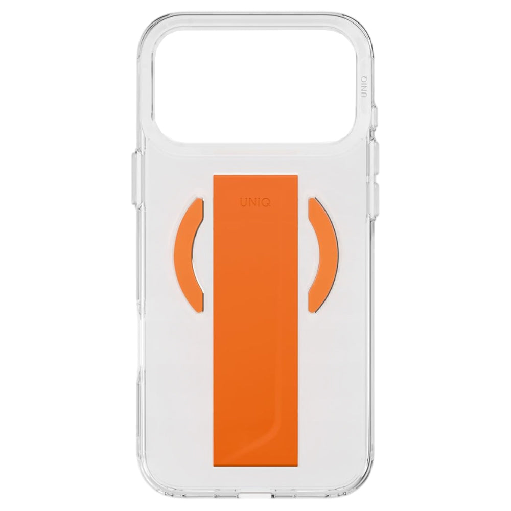 Custodia MagSafe per Apple iPhone 17 Pro, UNIQ, Heldro Air MagClick, Arancione Trasparente