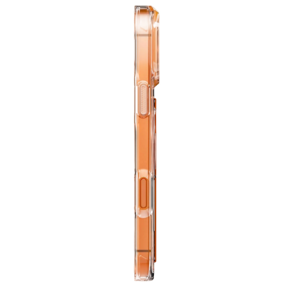 Custodia MagSafe per Apple iPhone 17 Pro, UNIQ, Heldro Air MagClick, Arancione Trasparente