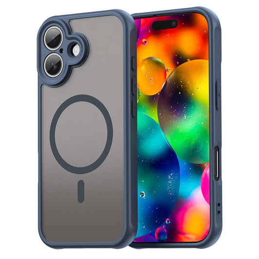 Custodia MagSafe per Apple iPhone 17, Techsuit, HaloFrost II, Blu Navy