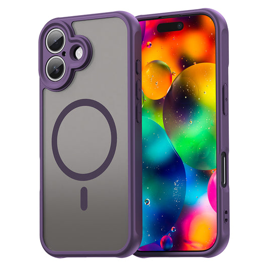 Custodia MagSafe per Apple iPhone 17, Techsuit, HaloFrost II, Viola