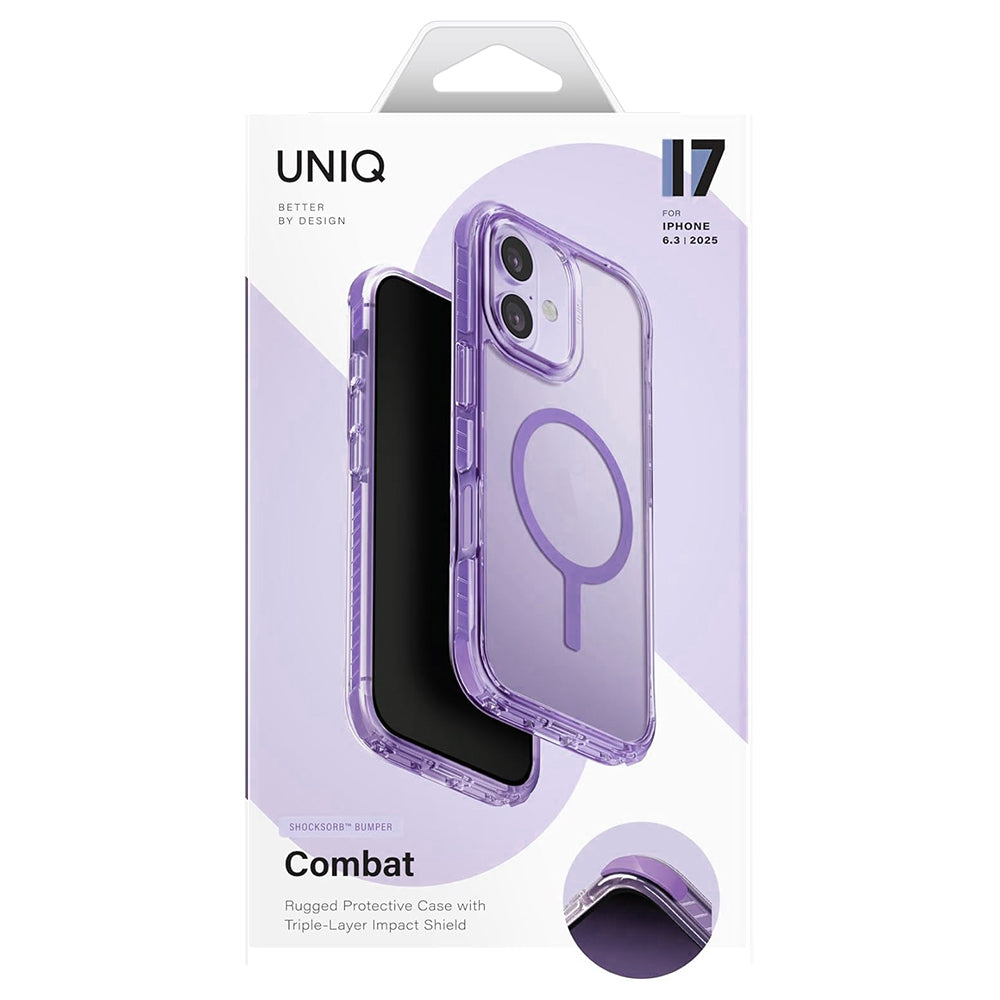 Custodia MagSafe per Apple iPhone 17, UNIQ, Combat MagClick, Nera