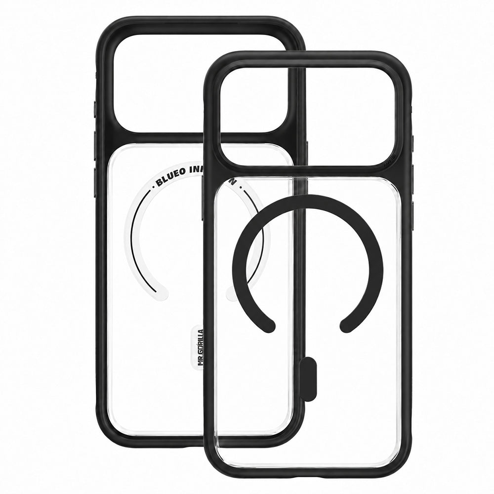 Custodia MagSafe per Apple iPhone 18 Pro / 17 Pro, Blueo, delicata sulla pelle e antiurto, nera satinata
