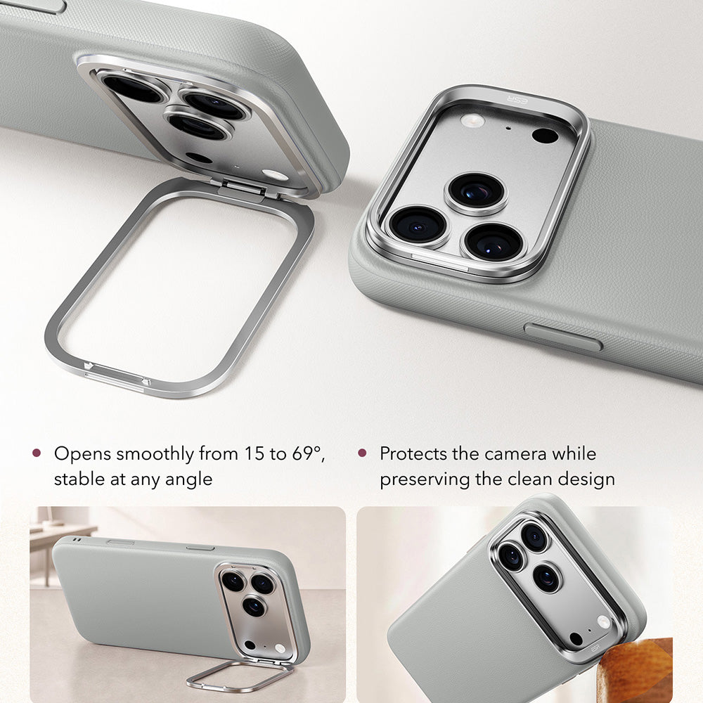 Custodia MagSafe per Apple iPhone 18 Pro / 17 Pro, ESR, Atelier con Supporto, Grigio