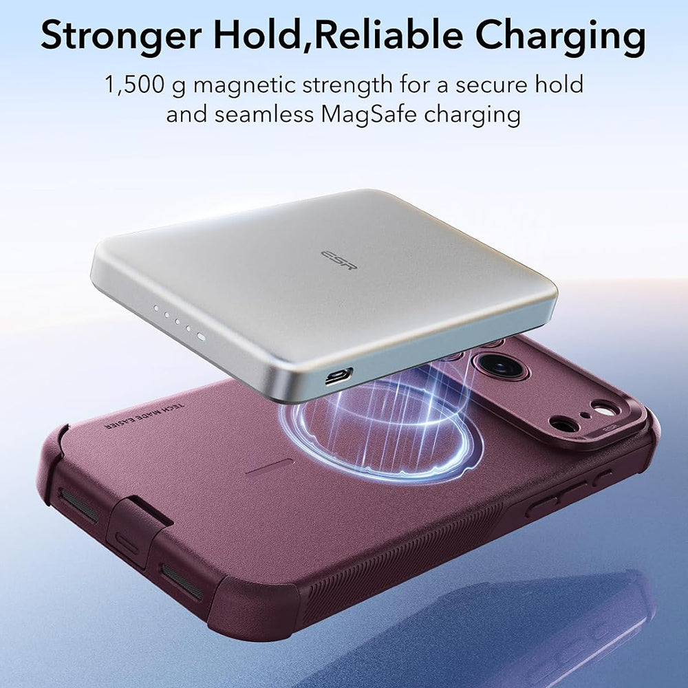 Custodia MagSafe per Apple iPhone 18 Pro / 17 Pro, ESR, Cyber, bordeaux scuro satinato