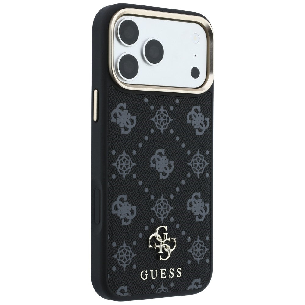 Custodia MagSafe per Apple iPhone 18 Pro / 17 Pro, Guess, Peony 4G Small Logo, Nera
