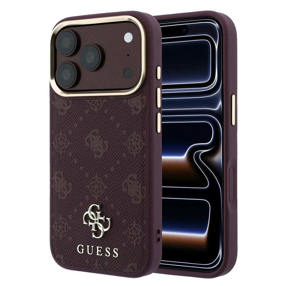 Custodia MagSafe per Apple iPhone 18 Pro / 17 Pro, Guess, Peony 4G Small Logo, Vinaccia