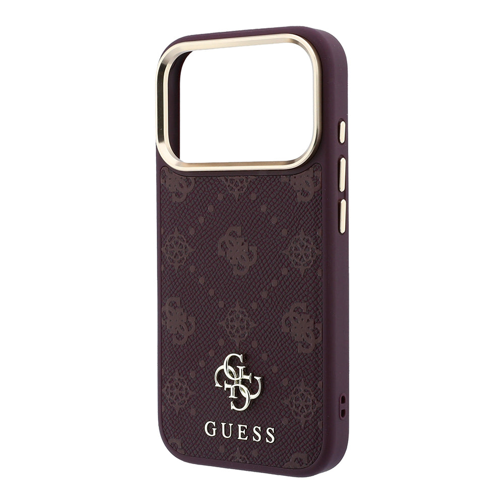 Custodia MagSafe per Apple iPhone 18 Pro / 17 Pro, Guess, Peony 4G Small Logo, Vinaccia