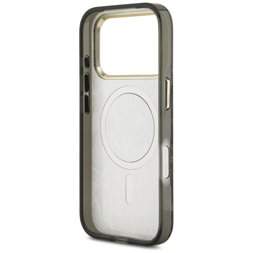 Custodia MagSafe per Apple iPhone 18 Pro / 17 Pro, Guess, motivo pitone, marrone