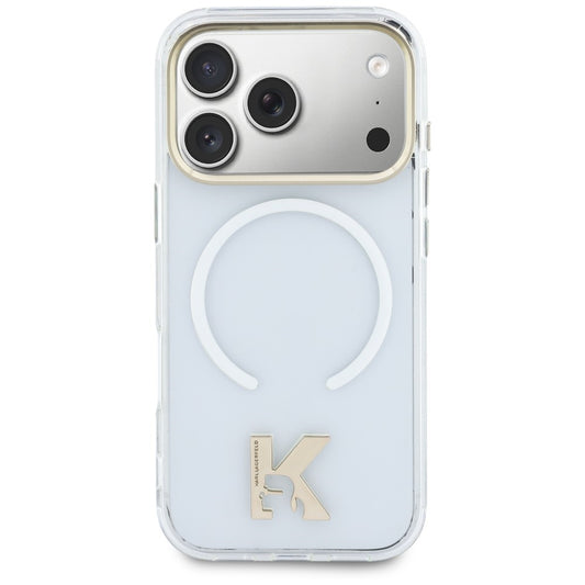 Custodia MagSafe per Apple iPhone 18 Pro / 17 Pro, Karl Lagerfeld, IML Karl Head Logo, trasparente