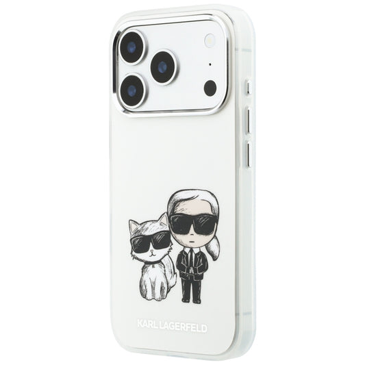 Custodia MagSafe per Apple iPhone 18 Pro / 17 Pro, Karl Lagerfeld, IML KC Bodies Sketch Print, Beige