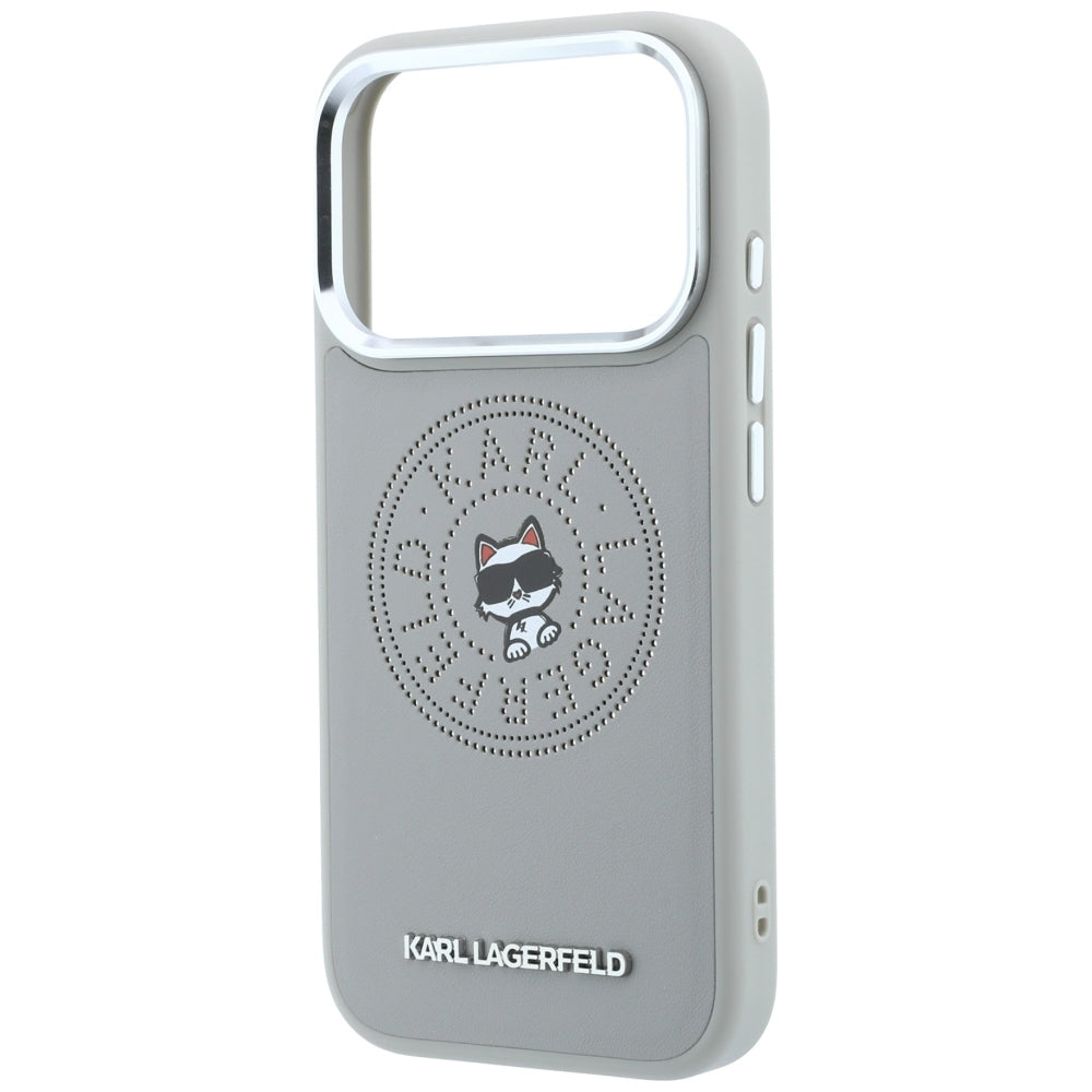 Custodia MagSafe per Apple iPhone 18 Pro / 17 Pro, Karl Lagerfeld, Point and Choupette Sketch, Grigio