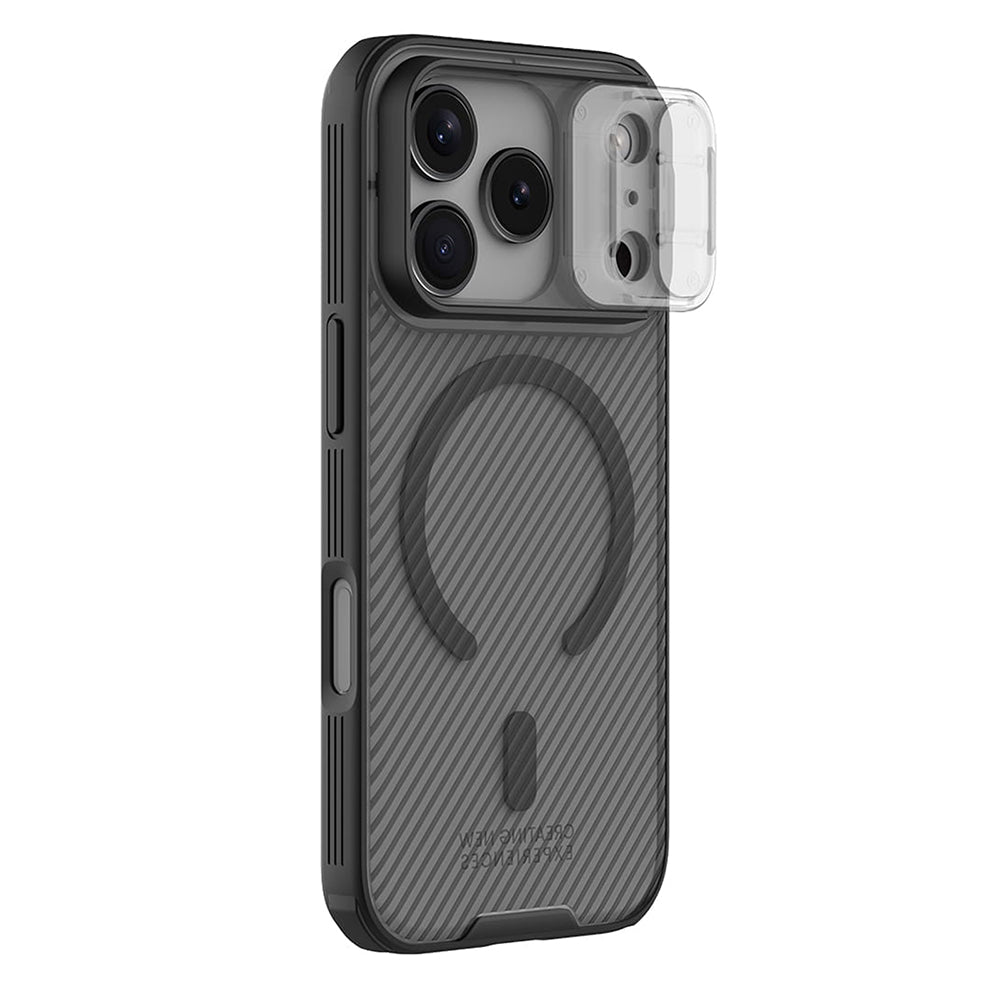 Custodia MagSafe per Apple iPhone 18 Pro / 17 Pro, Nillkin, CamShield Pro, Nero Trasparente
