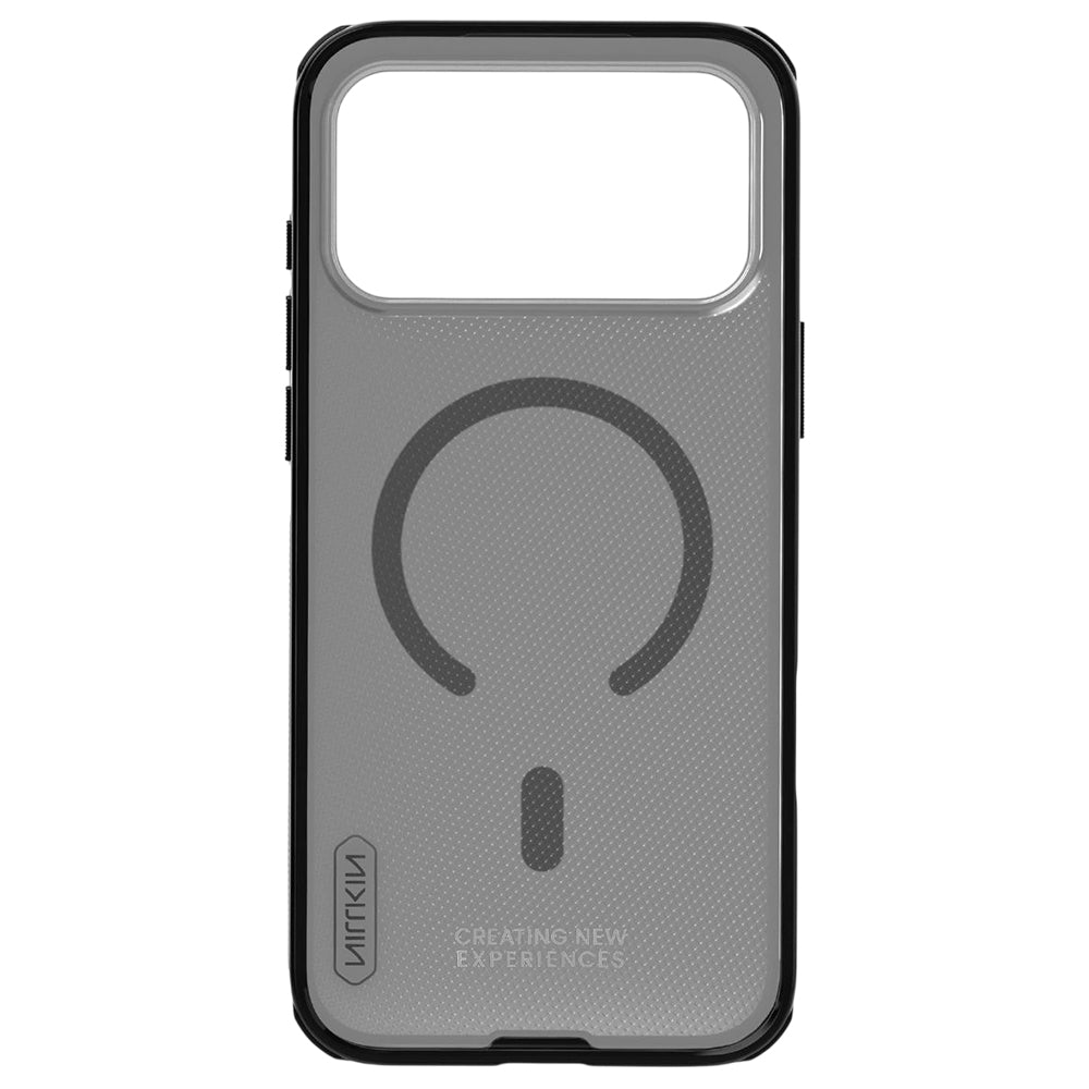 Custodia MagSafe per Apple iPhone 18 Pro / 17 Pro, Nillkin, Super Shield Pro, Nera Trasparente Satinata