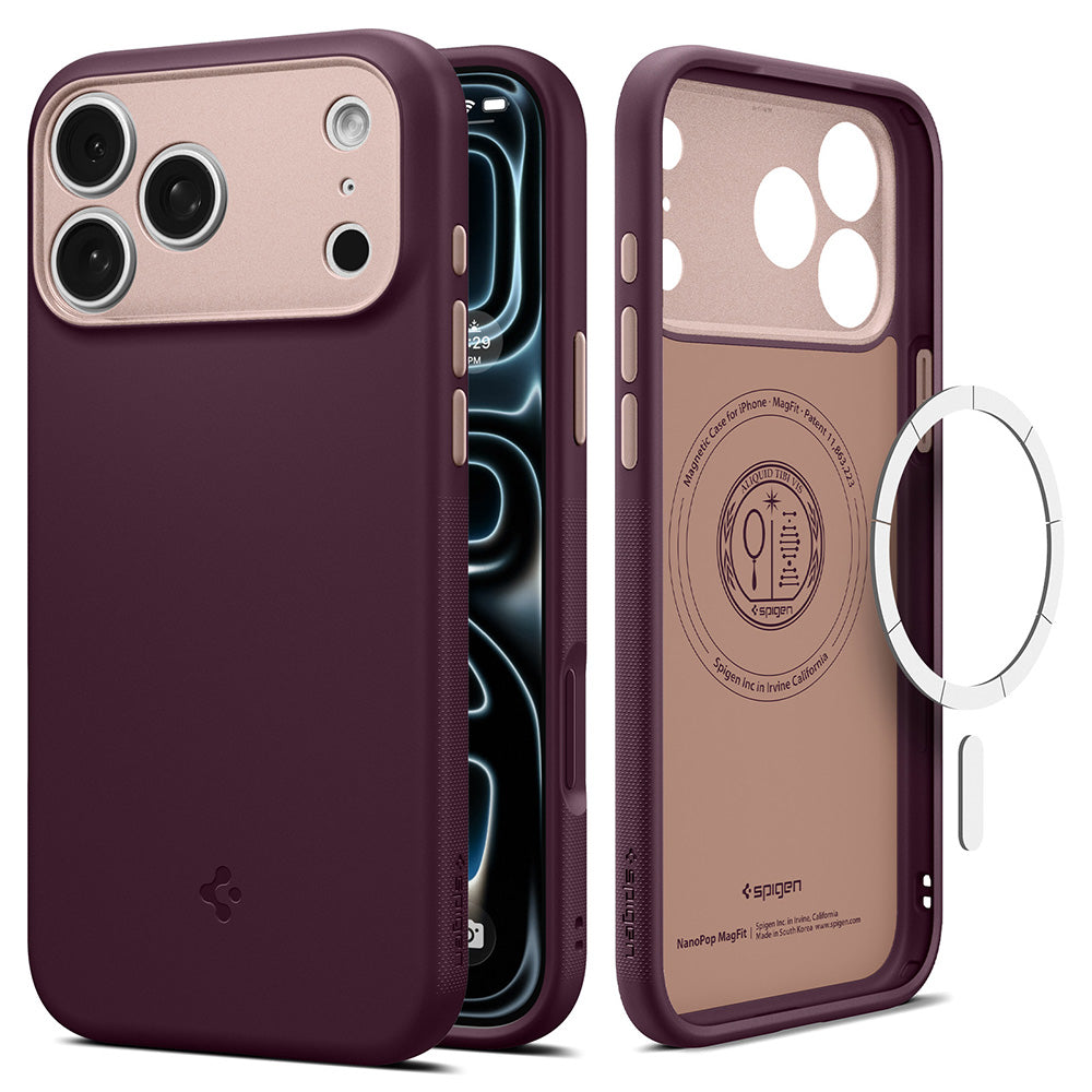 Custodia MagSafe per Apple iPhone 18 Pro / 17 Pro, Spigen, Caseology Nano Pop, Vinaccia ACS12179