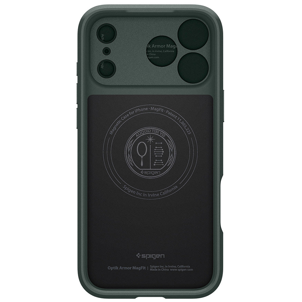 Custodia MagSafe per Apple iPhone 18 Pro / 17 Pro, Spigen, Optik Armor, Verde ACS09954