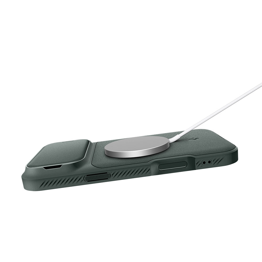 Custodia MagSafe per Apple iPhone 18 Pro / 17 Pro, Spigen, Optik Armor, Verde ACS09954