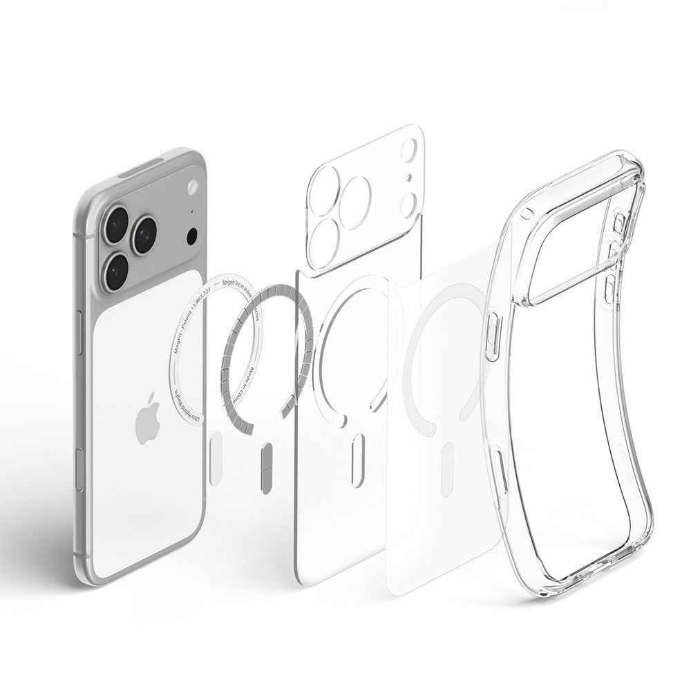 Custodia MagSafe per Apple iPhone 18 Pro / 17 Pro, Spigen, Ultra Hybrid, Bianco Satinato ACS12161