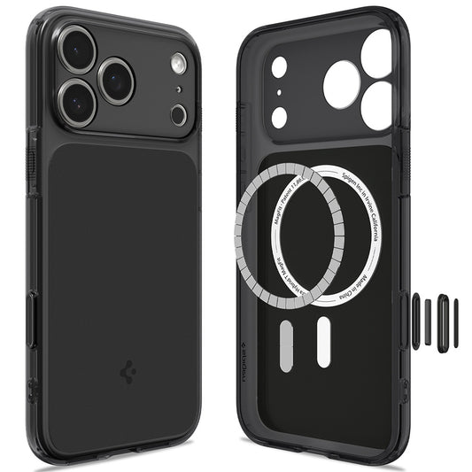 Custodia MagSafe per Apple iPhone 18 Pro / 17 Pro, Spigen, Ultra Hybrid T, Nero Opaco ACS12171